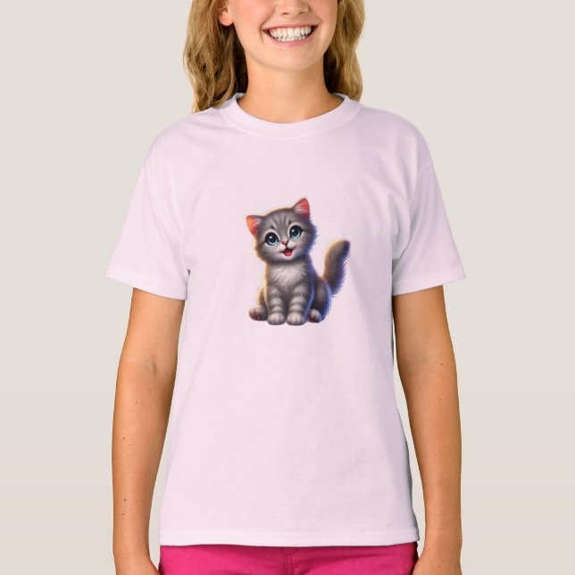 Camiseta Kits De Gatinho Fofo-Camisa (Frente)