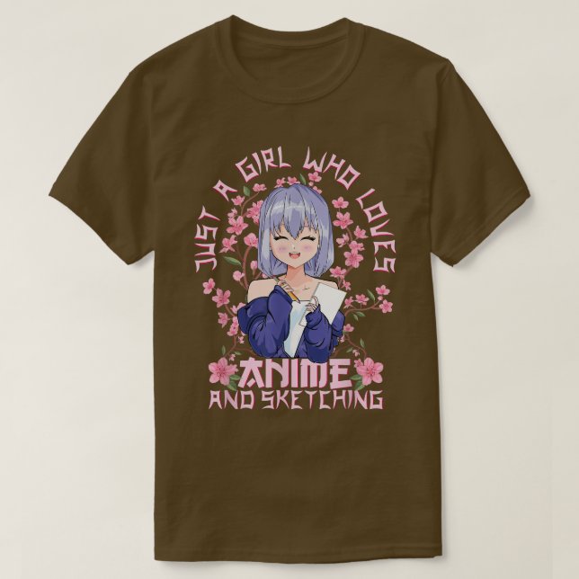 Camiseta Kitschy Sakura Cherry Blossoms Kawaii Anime S (Frente do Design)