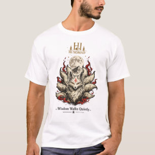 Camiseta Kitsune de Nove Caudas - Estética da Mitologia Jap