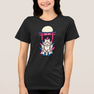 Camiseta Kitsune de Nove Caudas - Yokai Divertido