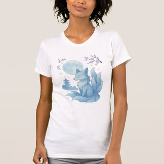 Camiseta Kitsune debaixo da Lua