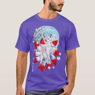 Camiseta Kitsune Fox Japonês Nove Raposa Maleável