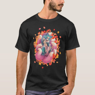 Camiseta Kitsune Fox, uma raposa japonesa com 9 pés na pele