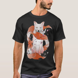 Camiseta Kitsune Japan Kami Inari Fox Fox Fox Sp