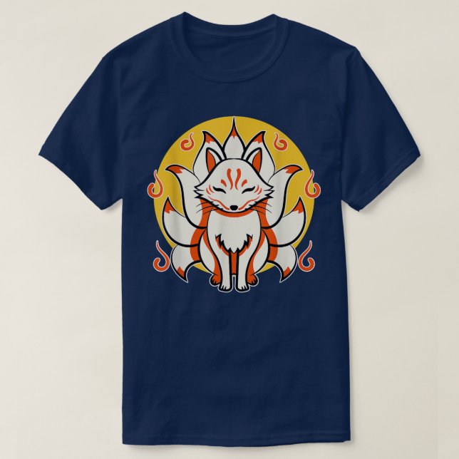 Camiseta Kitsune Japanese Kami Inari Fox protector Tempel S (Frente do Design)