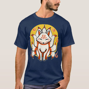Camiseta Kitsune Japanese Kami Inari Fox protector Tempel S