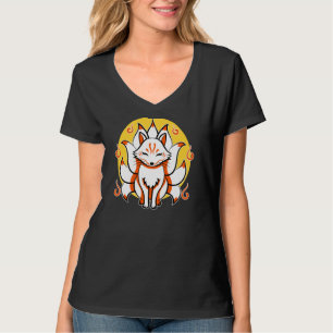 Camiseta Kitsune Japonês Kami Inari Fox Protetor Tempel S