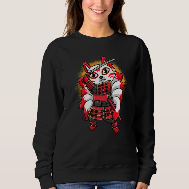Camiseta Kitsune Ninja Nine Tailed Fox Tailed Fox Japonês S (Frente)