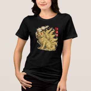 Camiseta Kitsune Noodle – Espírito Japonês de Rapariga Feit