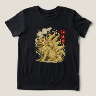 Camiseta Kitsune Noodle – Espírito Japonês de Rapariga Feit