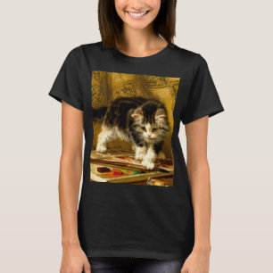 Camiseta Kitten com pintura e escovas