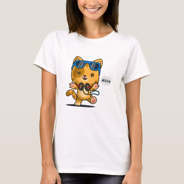 Camiseta Kitten Cute Art (Frente)