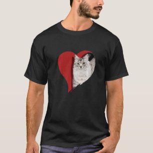 Camiseta Kitten de Amor de Coração Para Animal e Gato Fofo