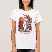 Kitten e cachorrinho se cumprimentam