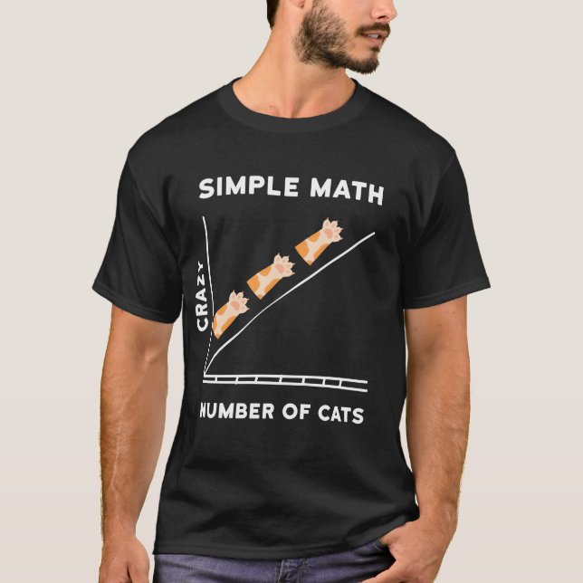 Camiseta Kitten Gatos engraçados Matemática Simples (Frente)