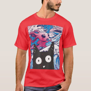 Camiseta Kitten Neko Synthwave Japão 80s Manga Harajuku Ota