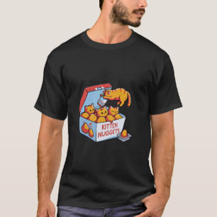 Camiseta Kitten Nuggets Comida Pun Gato Pover Gift Galinha