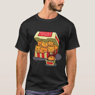 Camiseta Kitten Nuggets Comida Pun Gato Pover Gift Galinha