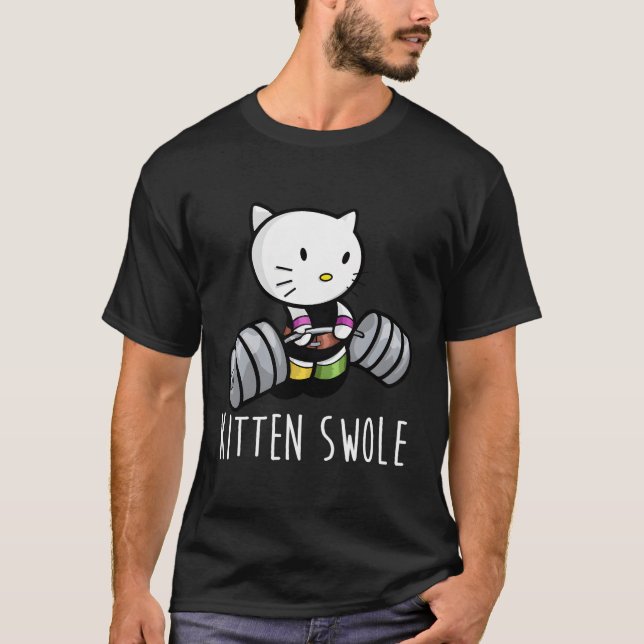 Camiseta Kitten Swole Cat Powerinclusive Gym Tr (Frente)