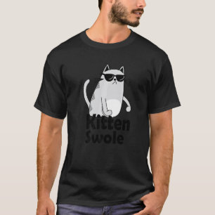 Camiseta Kitten Swole Gato Legal Levantamento de Peso Trein