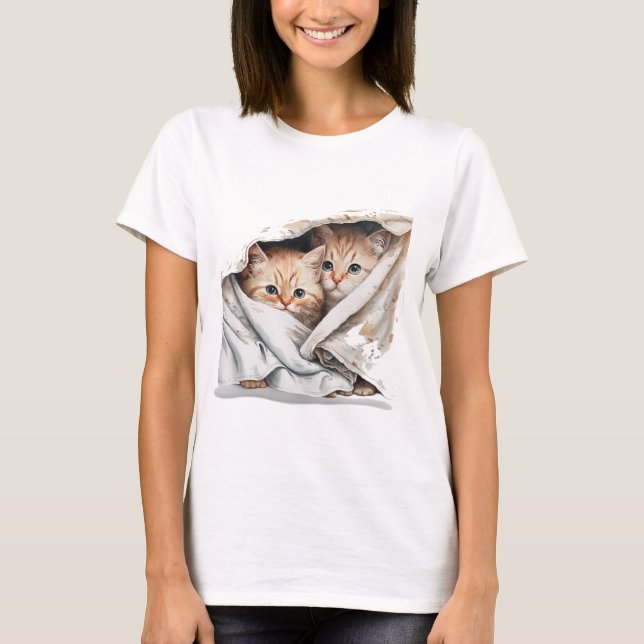 CAMISETA KITTENS CUTÂNEOS ARRANCADOS SOB OS BOLETINS DE PAS (Frente)