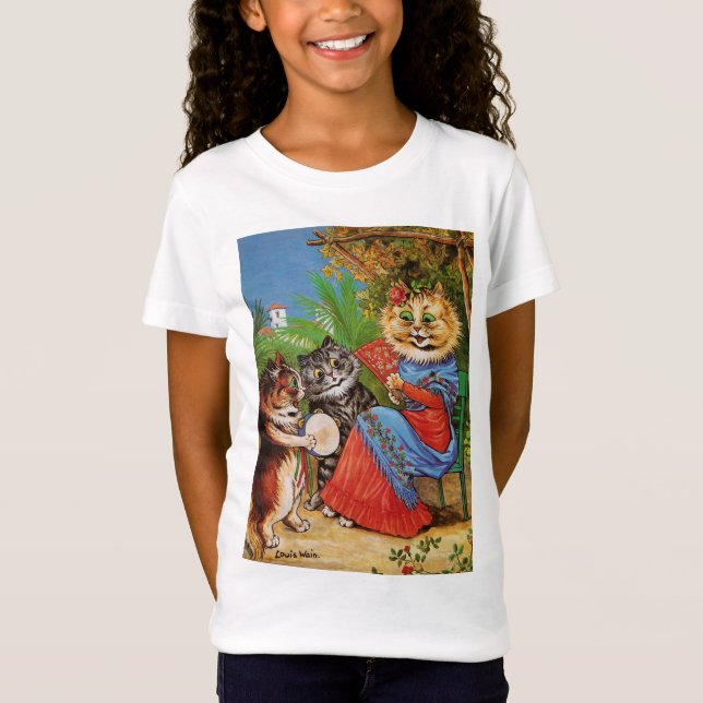 Camiseta Kittens & Lady, Louis Wain (Frente)