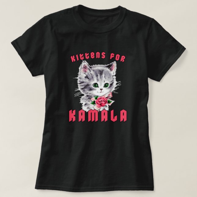 Camiseta Kittens para Kamala (Frente do Design)