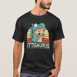 Camiseta Kittisaurus Dinosaur Proprietário do Cat Dino