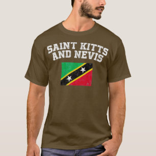 Camiseta Kitts e Nevis, Santo da Vintage Flag Kitts e Nevis
