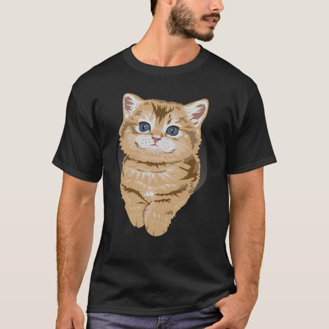 Camiseta Kitty Cat Blue Eyes Cats (Frente)
