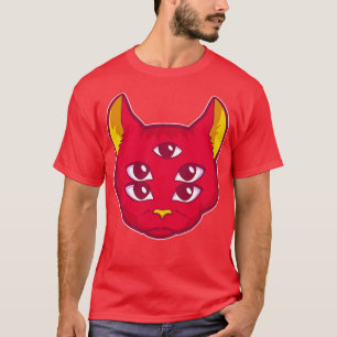 Camiseta Kitty Cat Face Trippy Psychedelic Art Vibten