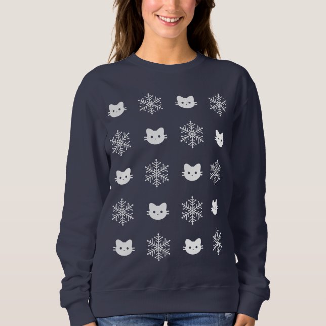 Camiseta Kitty Cat Snowflake (Frente)