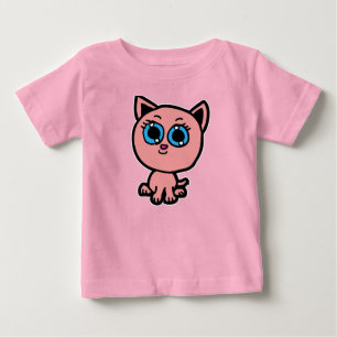 Camiseta Kitty Chibi Rosa