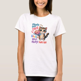 Camiseta Kitty, Por Favor, Use Seu Cérebro