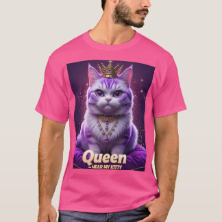 Camiseta Kitty Real Roxa – Rainha Ouça Meu Ronronar