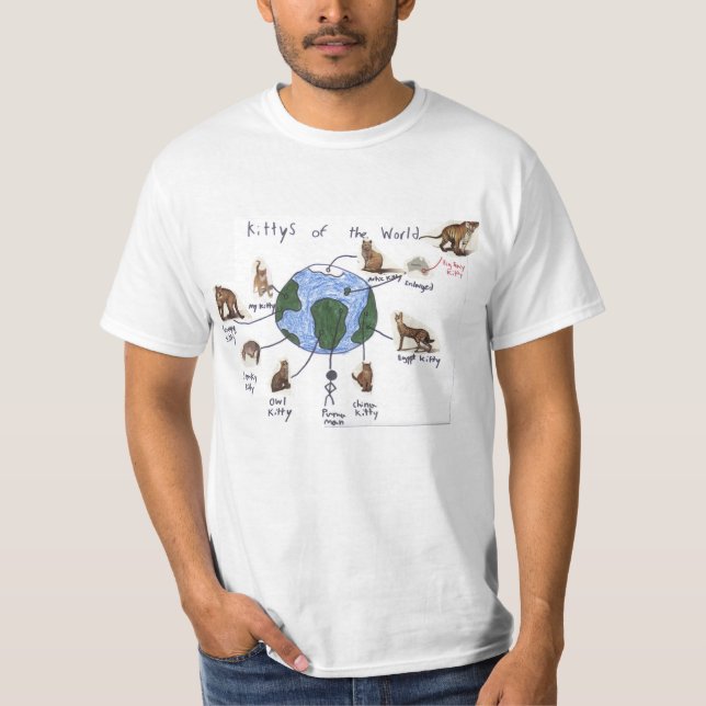 Camiseta Kittys do mundo (Frente)
