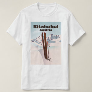 Camiseta kitzbuhel poster de esqui austríaco
