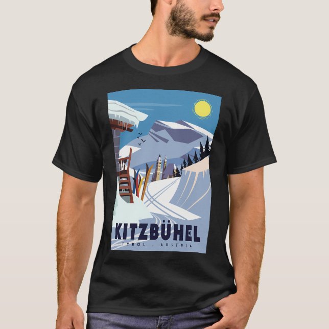 Camiseta Kitzbuhel Ski Poster (Frente)
