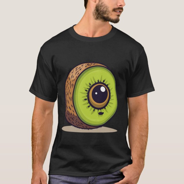 Camiseta Kiwi Alien – Arte de Fruta Fofa Fresca (Frente)