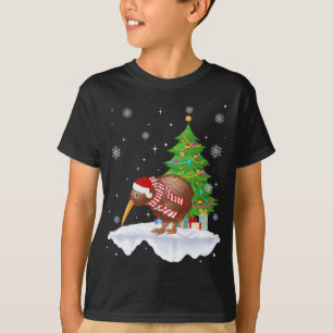 Camiseta Kiwi Bird Gift Santa Hat Natal