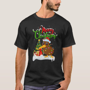 Camiseta Kiwi Bird Xmas Decorre Papais noeis Cristo de páss