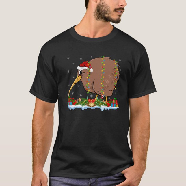 Camiseta Kiwi Lover Family Matando Santa Hat Kiwi Christma (Frente)