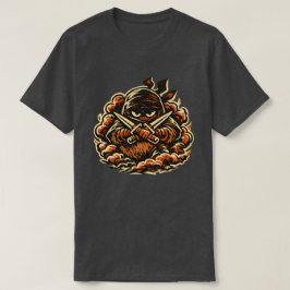 Camiseta Kiwi Ninja Sombra — Fruta Engraçada Ninja Escura V