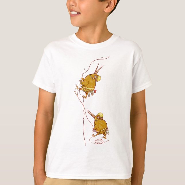 Camiseta Kiwi NZ BIRDS ROCK CLIMBING (Frente)