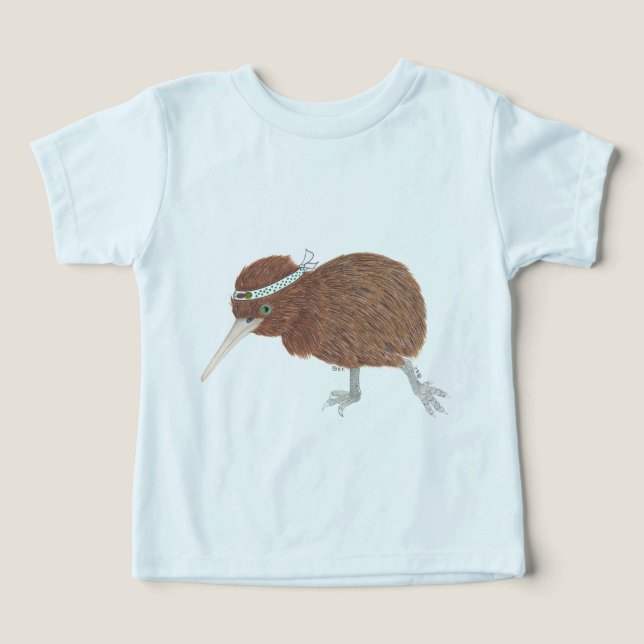 CAMISETA KIWI PRACTICING KARATE  (Design frontal)