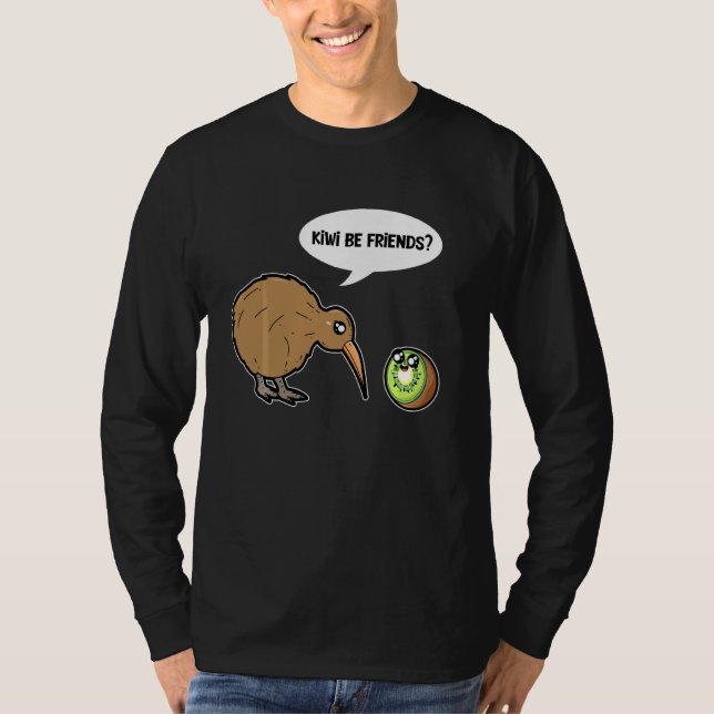 Camiseta Kiwi Seja Amigo Cute Kiwi Bird E Fruta Kiwi (Frente)