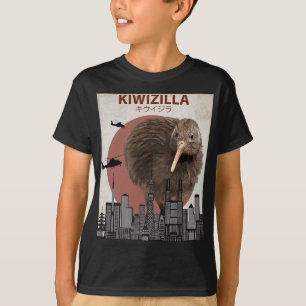 Camiseta Kiwizilla Kiwi Engraçado Presente para Amantes de 