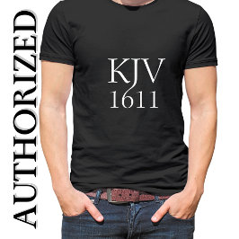 Camiseta KJV 1611 Cristão Negro e Branco