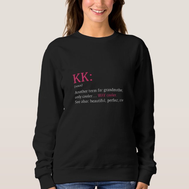 Camiseta Kk Funny Definition Noun Outro Termo Zip (Frente)