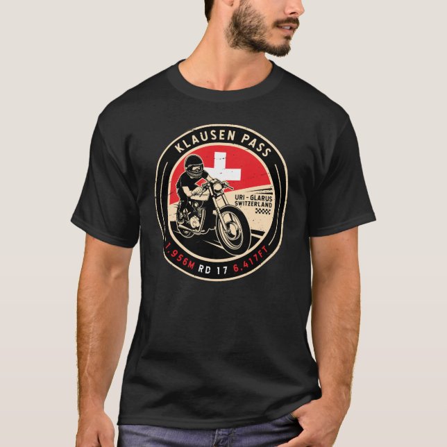 Camiseta Klausen Pass | SUIÇA | Motociclos (Frente)